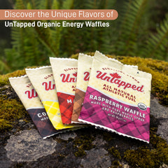 Untapped chai waffles on a trail as a portable snack for outdoor activities