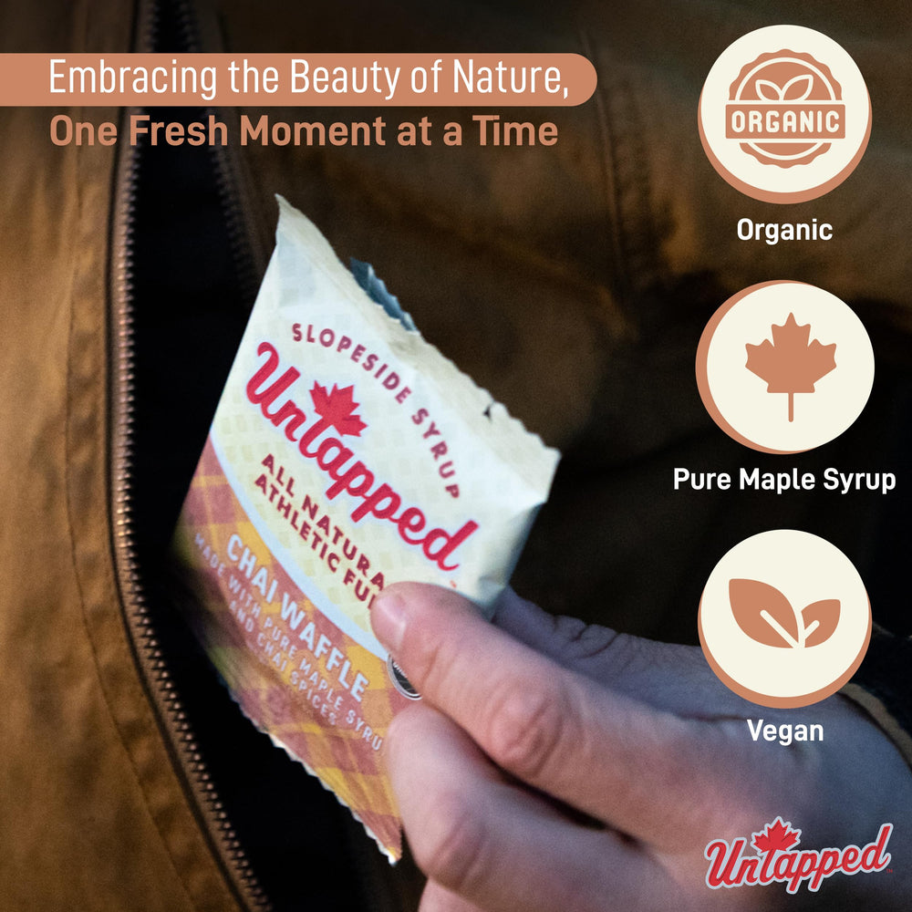 Untapped chai waffles texture close-up emphasizing chewy interior and crisp exterior