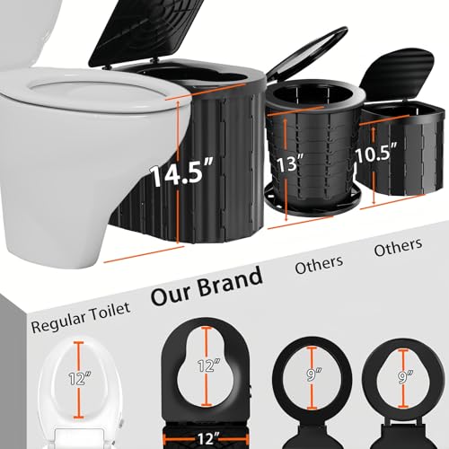 UOPBYEA portable camping toilet detachable bracket for flexible outdoor mounting.