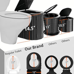 UOPBYEA portable camping toilet detachable bracket for flexible outdoor mounting.
