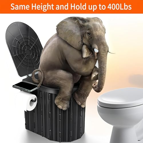 UOPBYEA portable camping toilet odor-control lid emphasizes hygienic, odor-free use during camping trips.