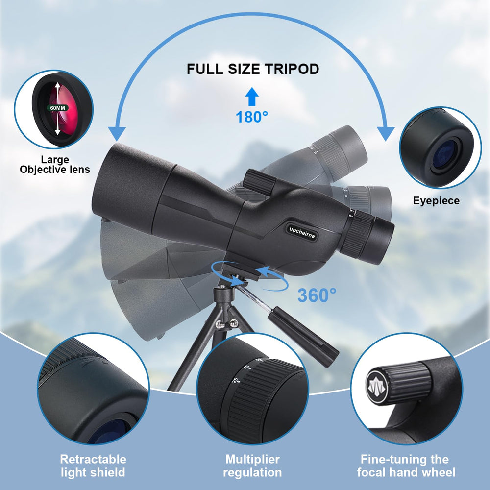 Upcheirna spotting scope FMC optics for bright, true-to-life wildlife viewing