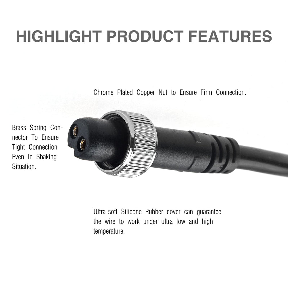 Updated design with larger alligator clips and protective shield on the cable