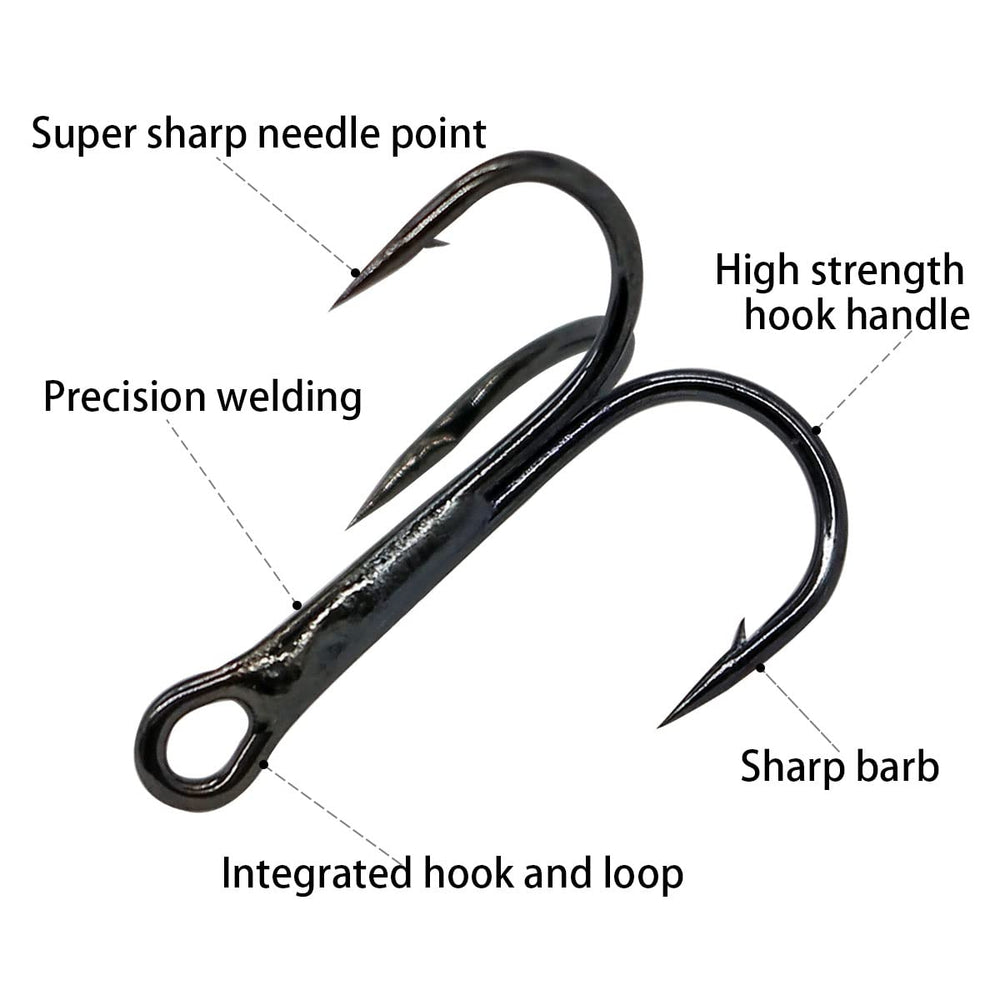 Sizes 2#, 4#, 6#, 8#, 10# treble hooks image