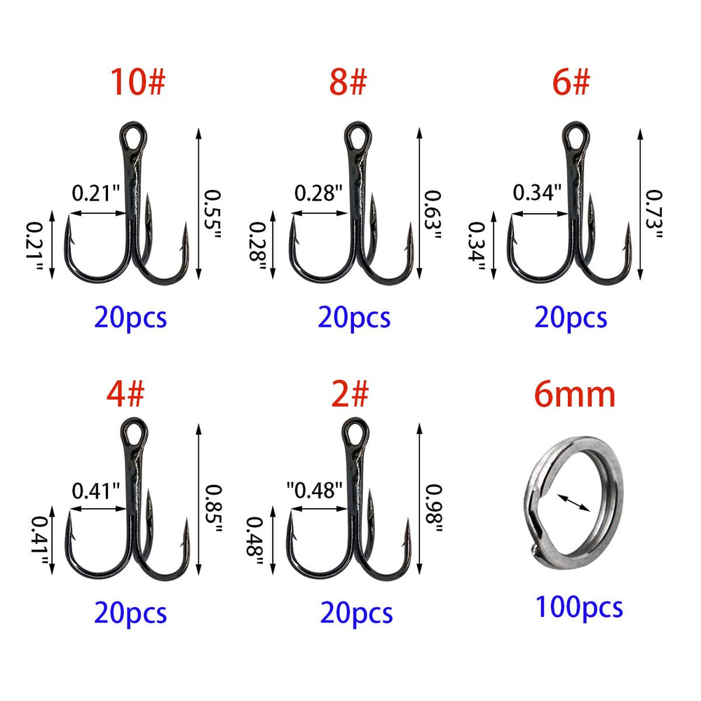 100 stainless steel split rings