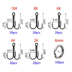 100 stainless steel split rings