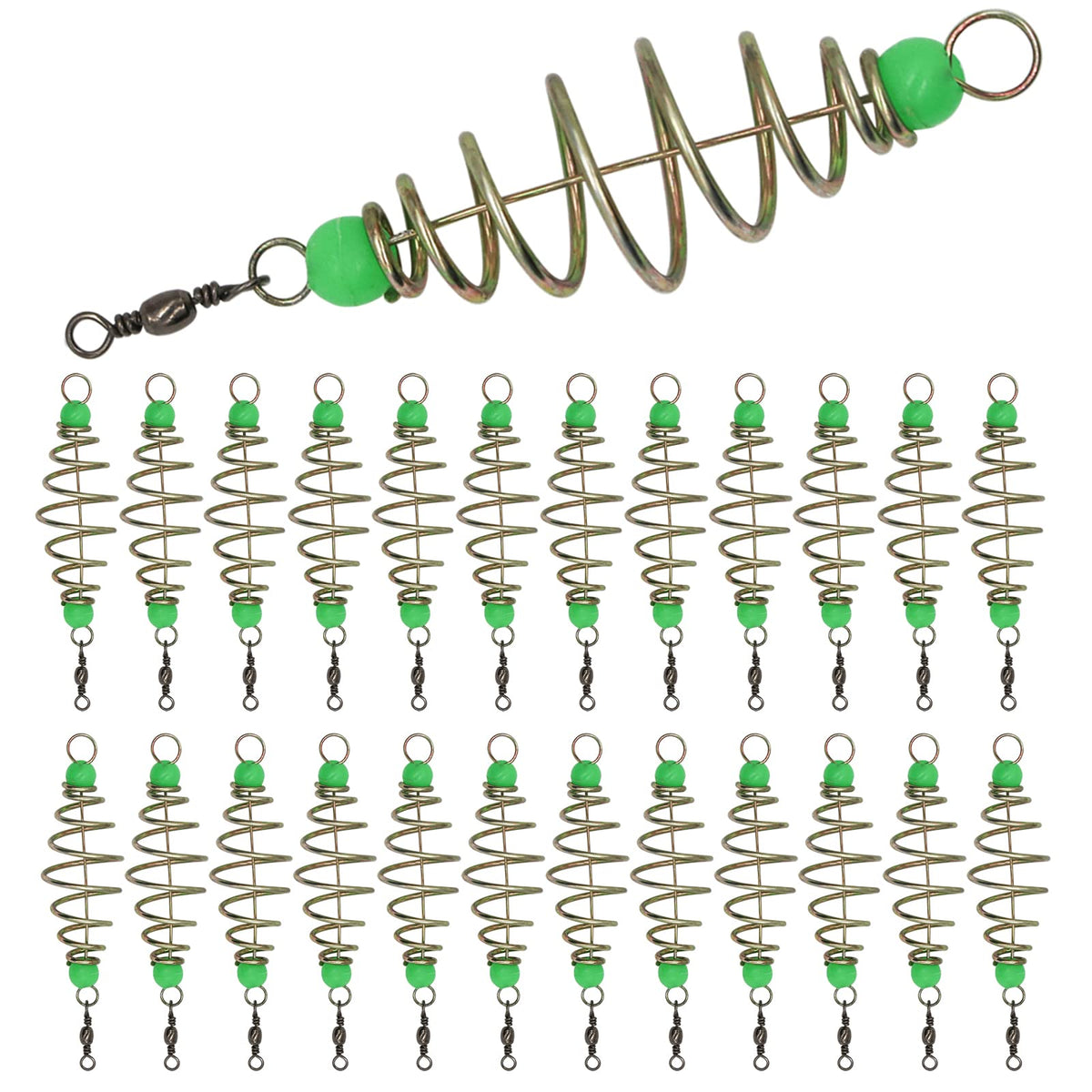 UperUper olive shape spring fishing bait cage – front view