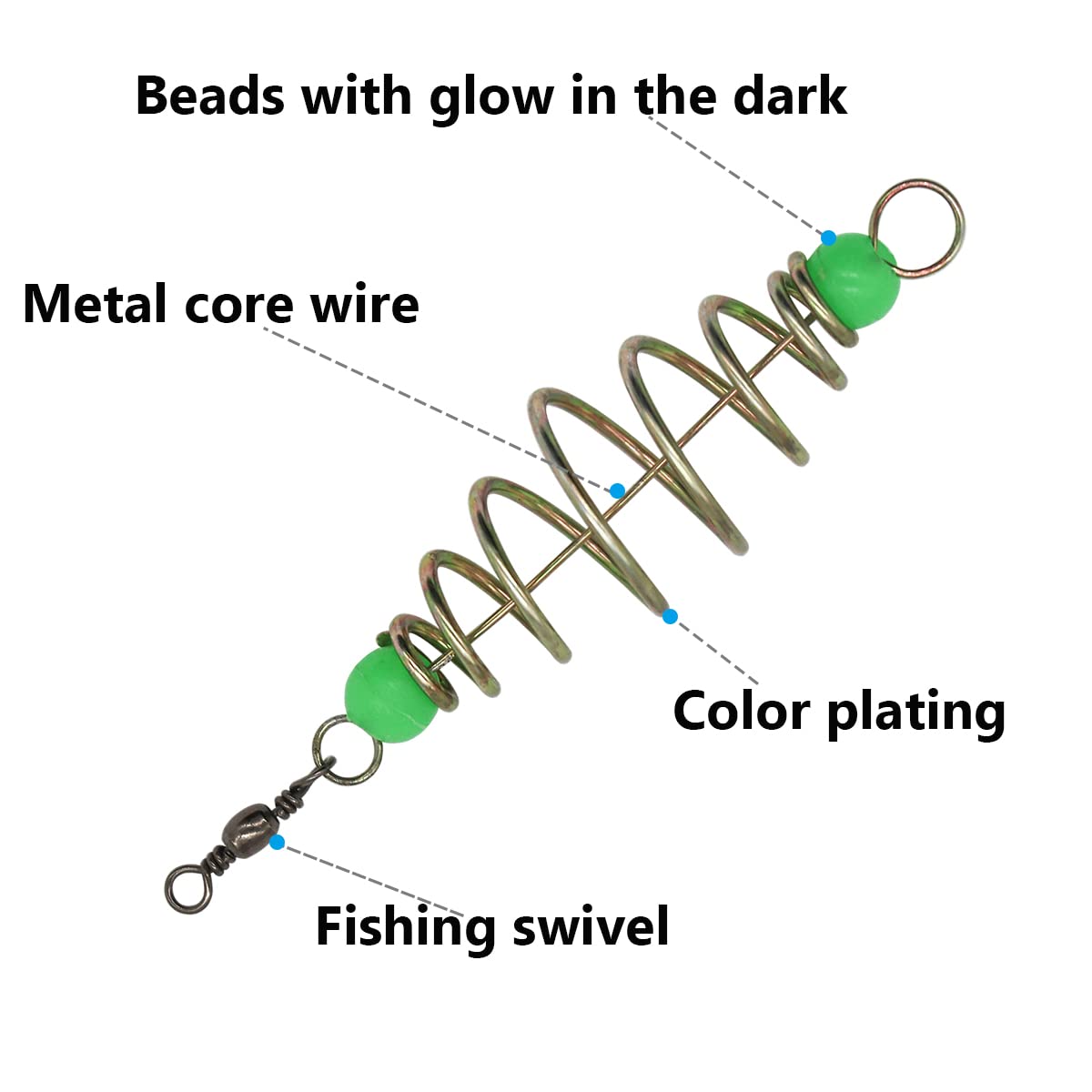Two luminous beads for glowing in dark water