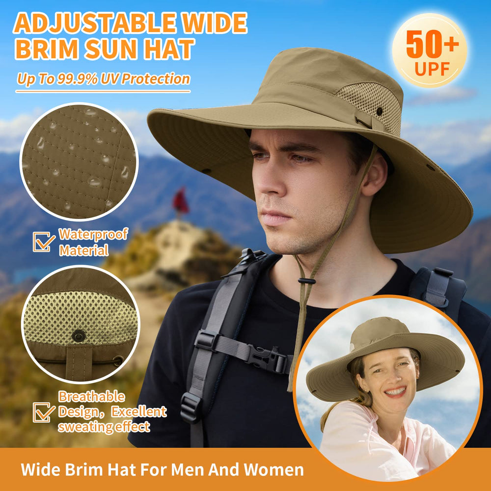 UPF 50+ waterproof sun hat for men