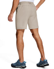 UPGET men's golf shorts back view showing clean silhouette for versatile wear