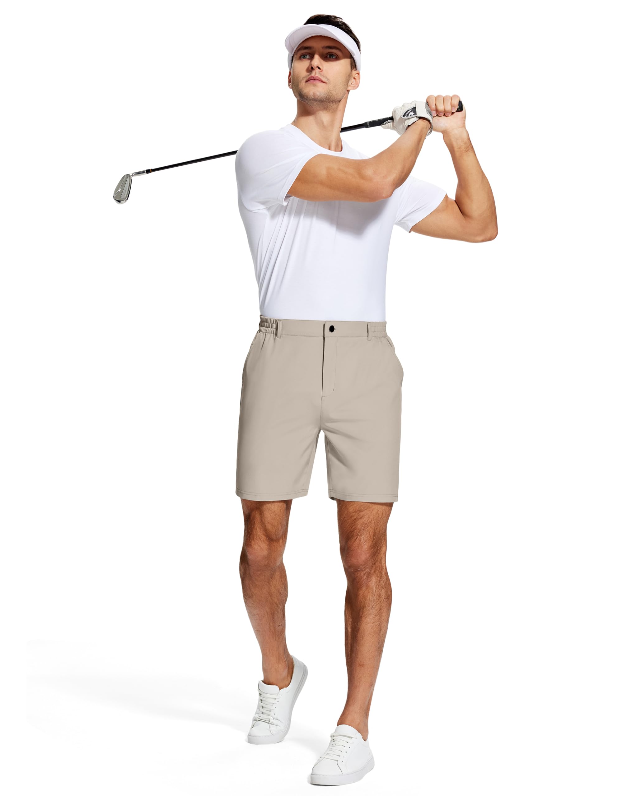UPGET light khaki shorts ideal for versatile everyday outdoor occasions