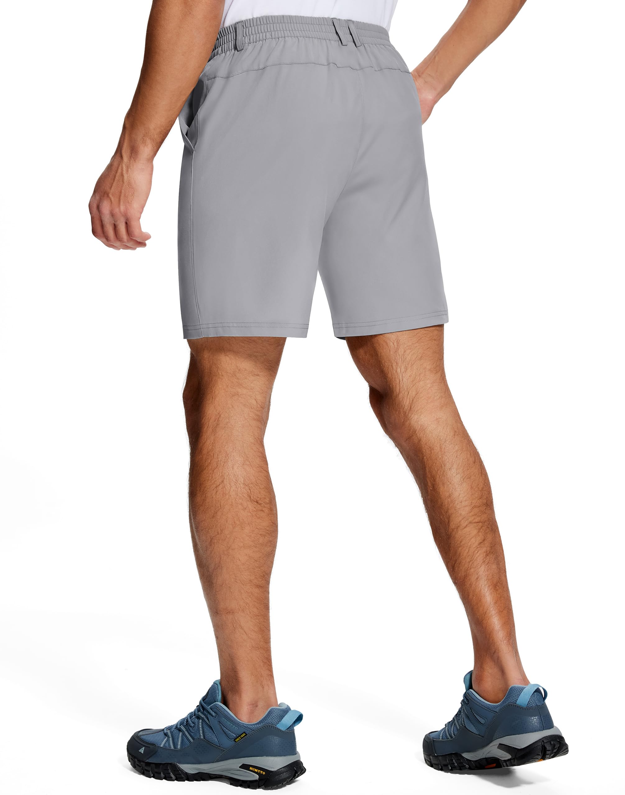 UPGET shorts side-zip pocket detail for secure valuables on hikes