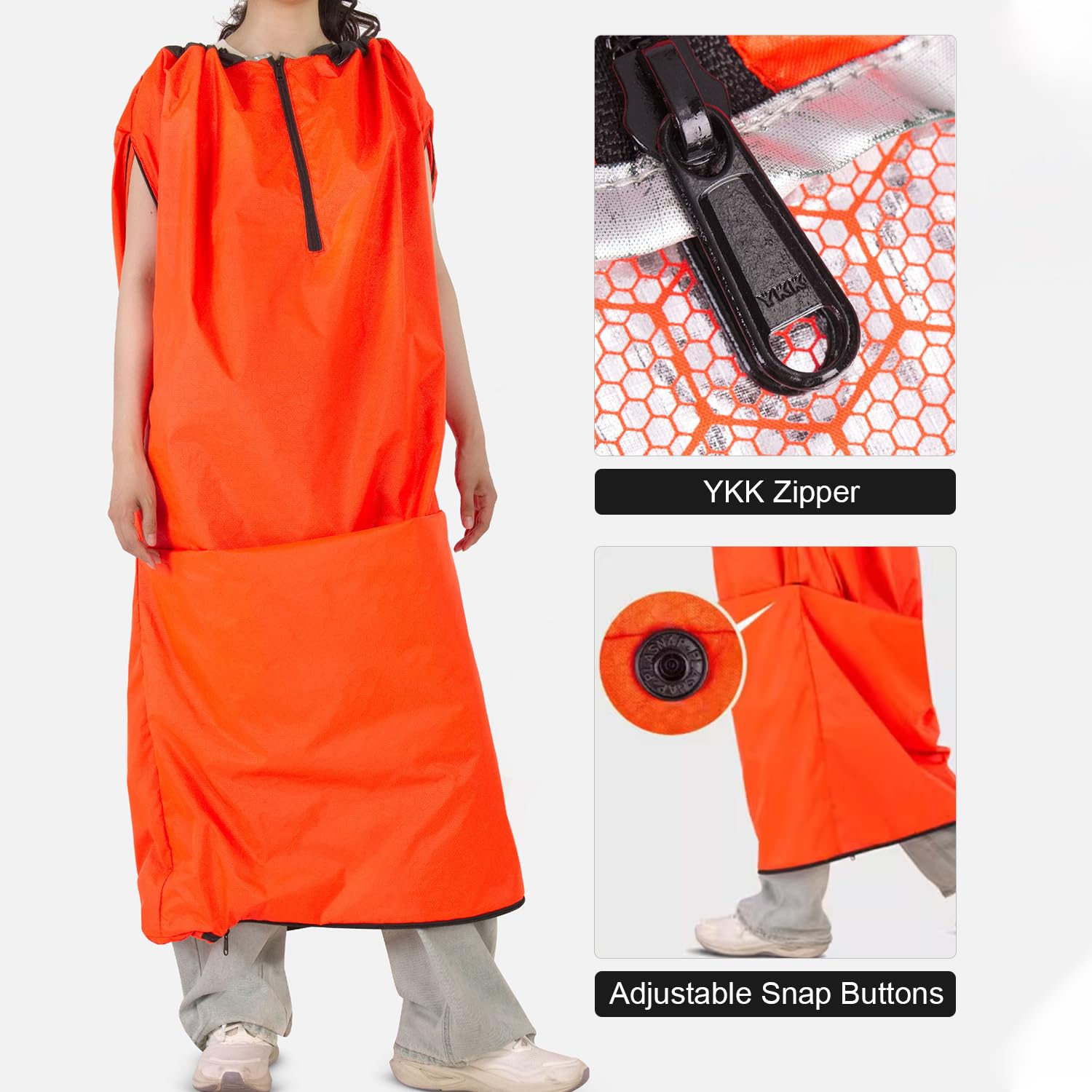 Upneargo emergency sleeping bag uses heat reflection to help stay warm in extreme conditions.