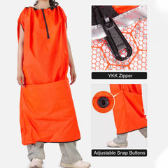 Upneargo emergency sleeping bag uses heat reflection to help stay warm in extreme conditions.