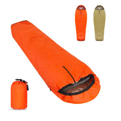 Upneargo emergency sleeping bag packed in a compact sack for easy portability on outdoor trips.