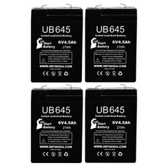 Upstart Battery UB645 6V front view for deer feeder power and reliability