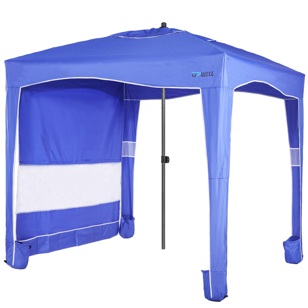 UPWELL beach tent fabric UPF50 close-up highlighting UV protection.
