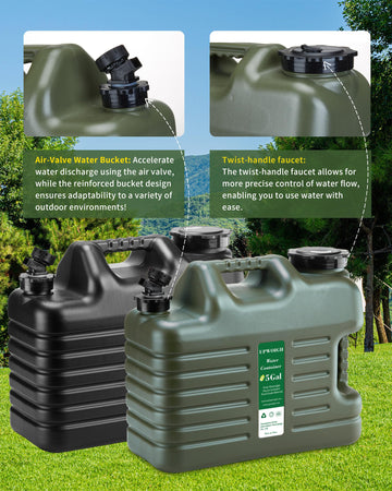 UPWOIGH 4.8-gallon capacity mark visible on jug.