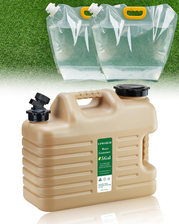 UPWOIGH 5 gallon water jug for durable outdoor camping storage.