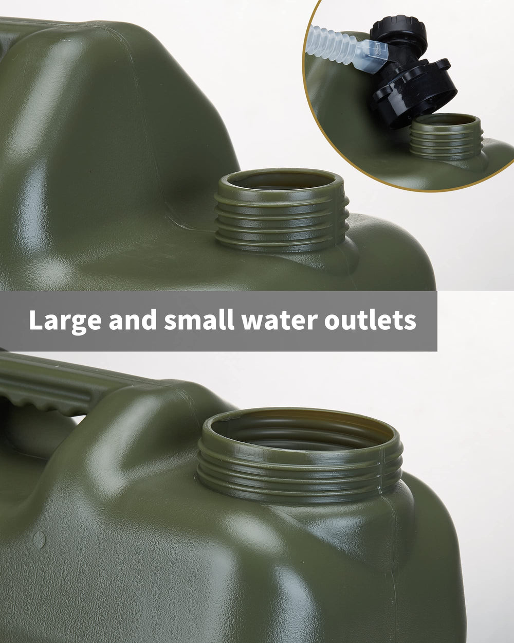 UPWOIGH big green water tank ready for hurricane preparedness.