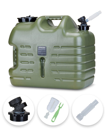 UPWOIGH camping water container with leakproof cap for secure transport.