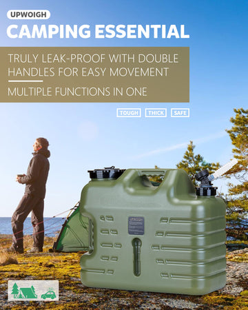 UPWOIGH emergency water storage in a camping kit scenario