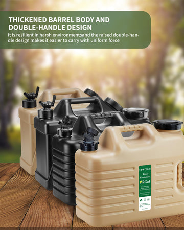 UPWOIGH emergency water storage supports hurricane or camping readiness.
