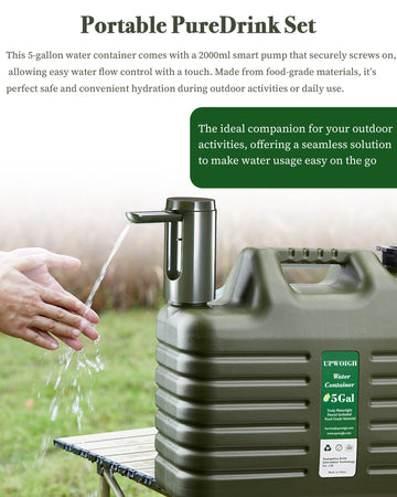 UPWOIGH food-grade materials inside, safe drinking water for family trips.
