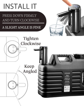 UPWOIGH outdoors-ready setup with spigot for quick, hygienic water access.