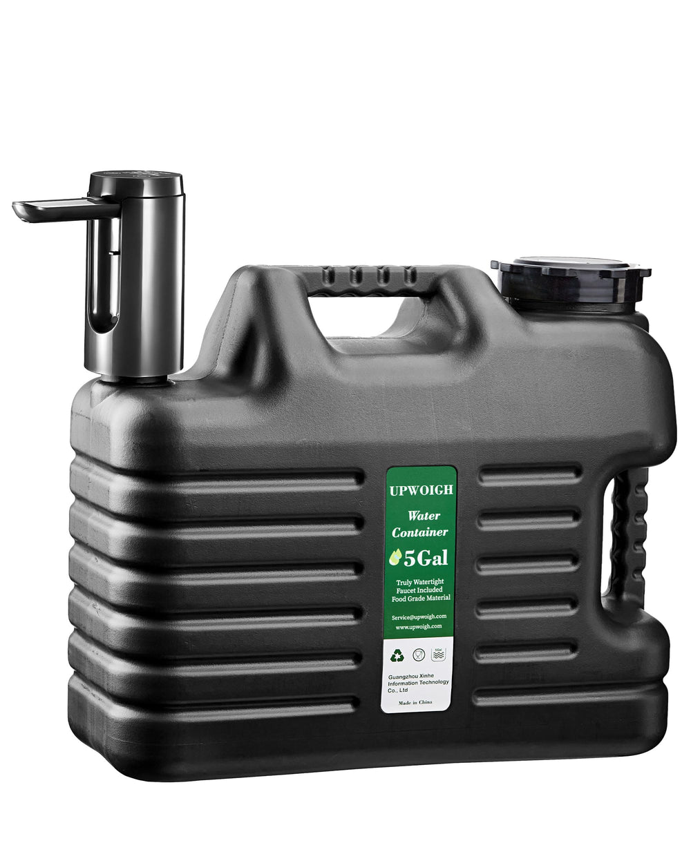 UPWOIGH portable 5-gallon water jug with pump pour for camping hydration.