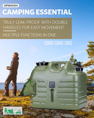 UPWOIGH portable emergency water storage on a hiking trail.