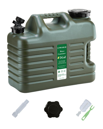 UPWOIGH thickened water jug side view with easy-carry design for camping hydration.