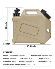 UPWOIGH water container spout and cap for easy pouring outdoors