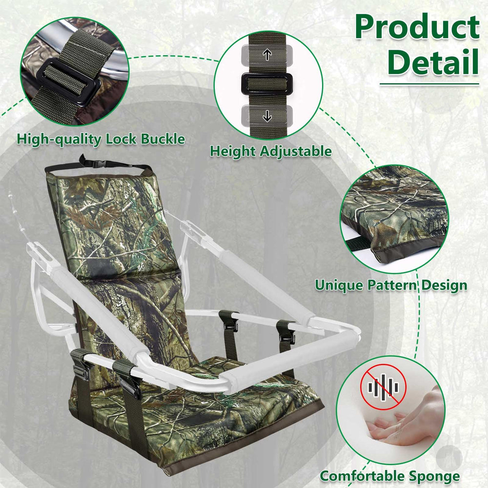 UQM tree stand seat replacement soft cushion for comfortable all-day sitting.