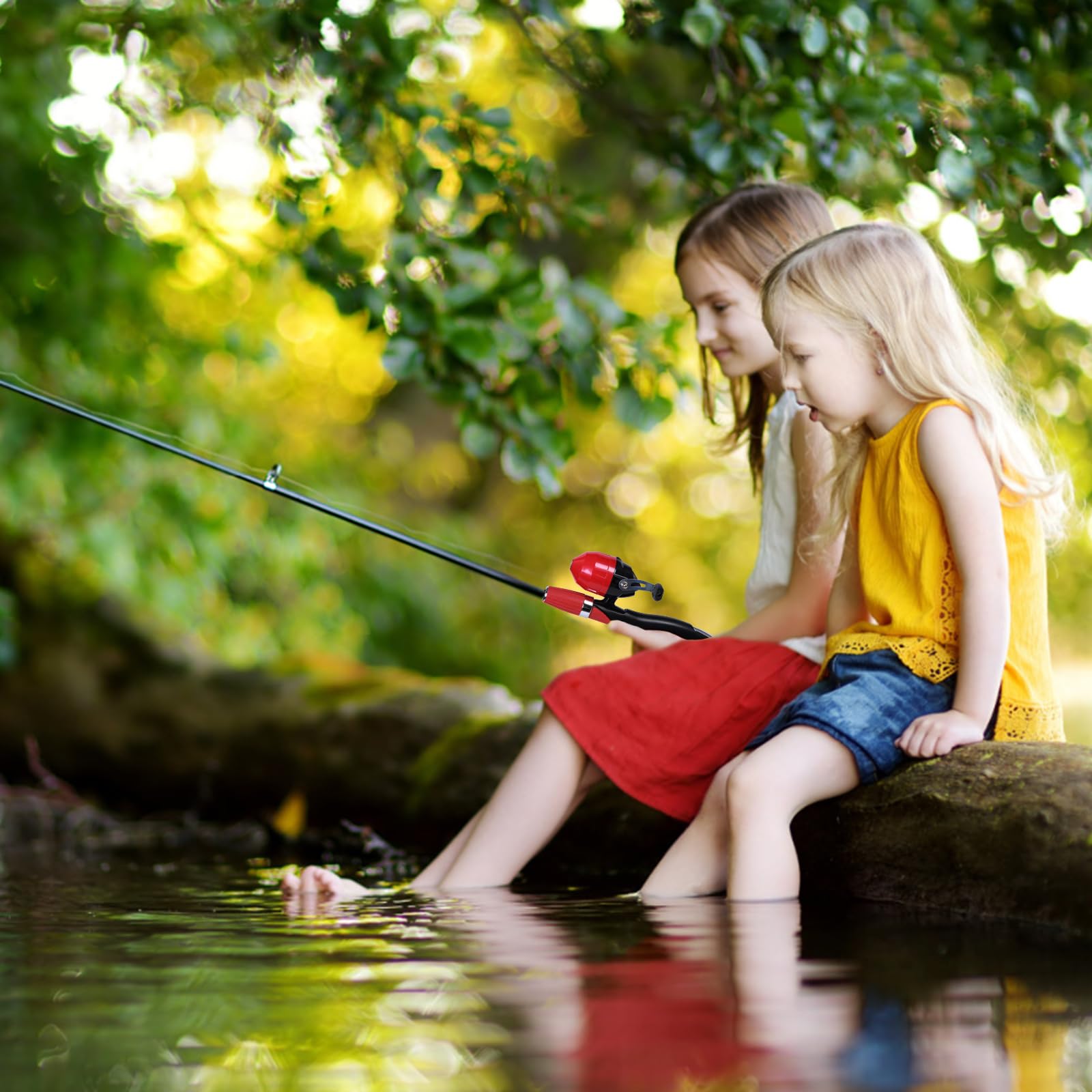 Family fishing trip using Urban Deco kids kit
