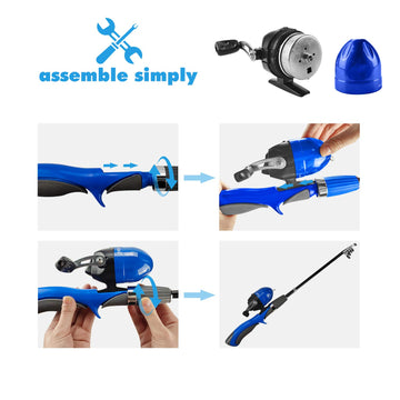 Compact travel bag and portable fishing set for kids
