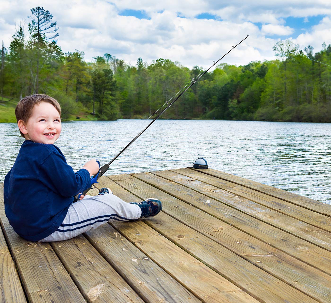 Urban Deco travel bag; easy carry for family fishing adventures.
