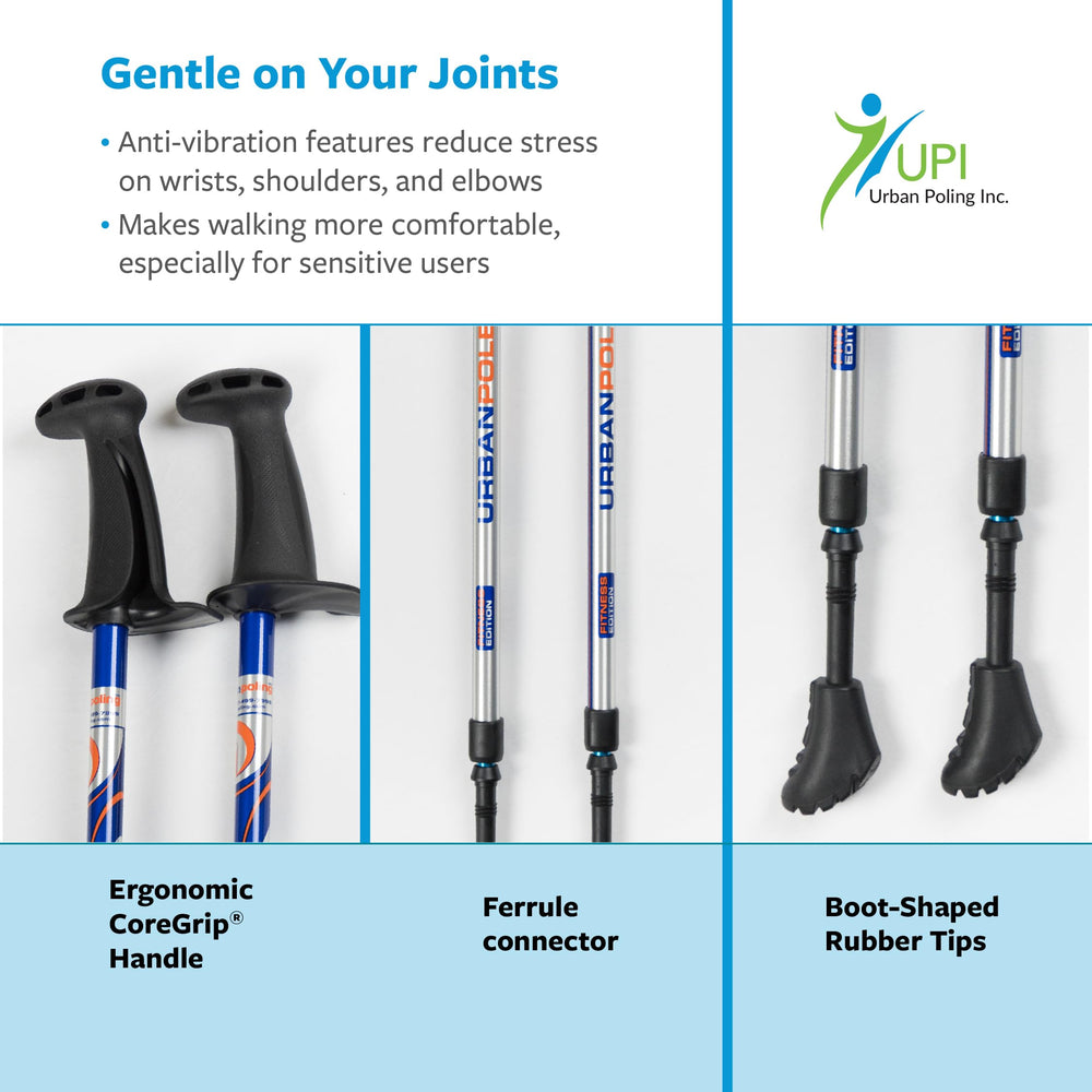 Urban Poling Series 300 collapsible-design enables compact storage between sessions.