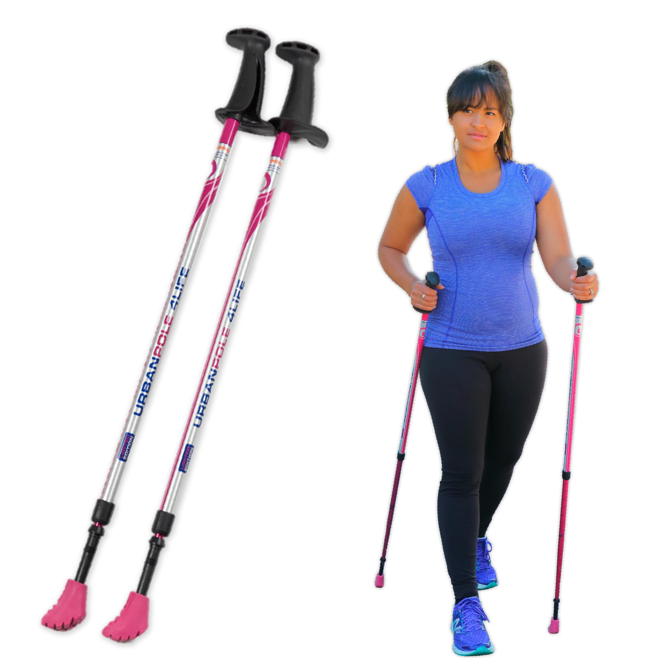 Urban Poling 4LIFE coregrip handle offers stable, comfortable grip during workouts