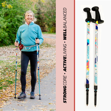 Urban Poling ACTIVATOR MODA with ergonomic design may boost walking confidence on varied terrain.