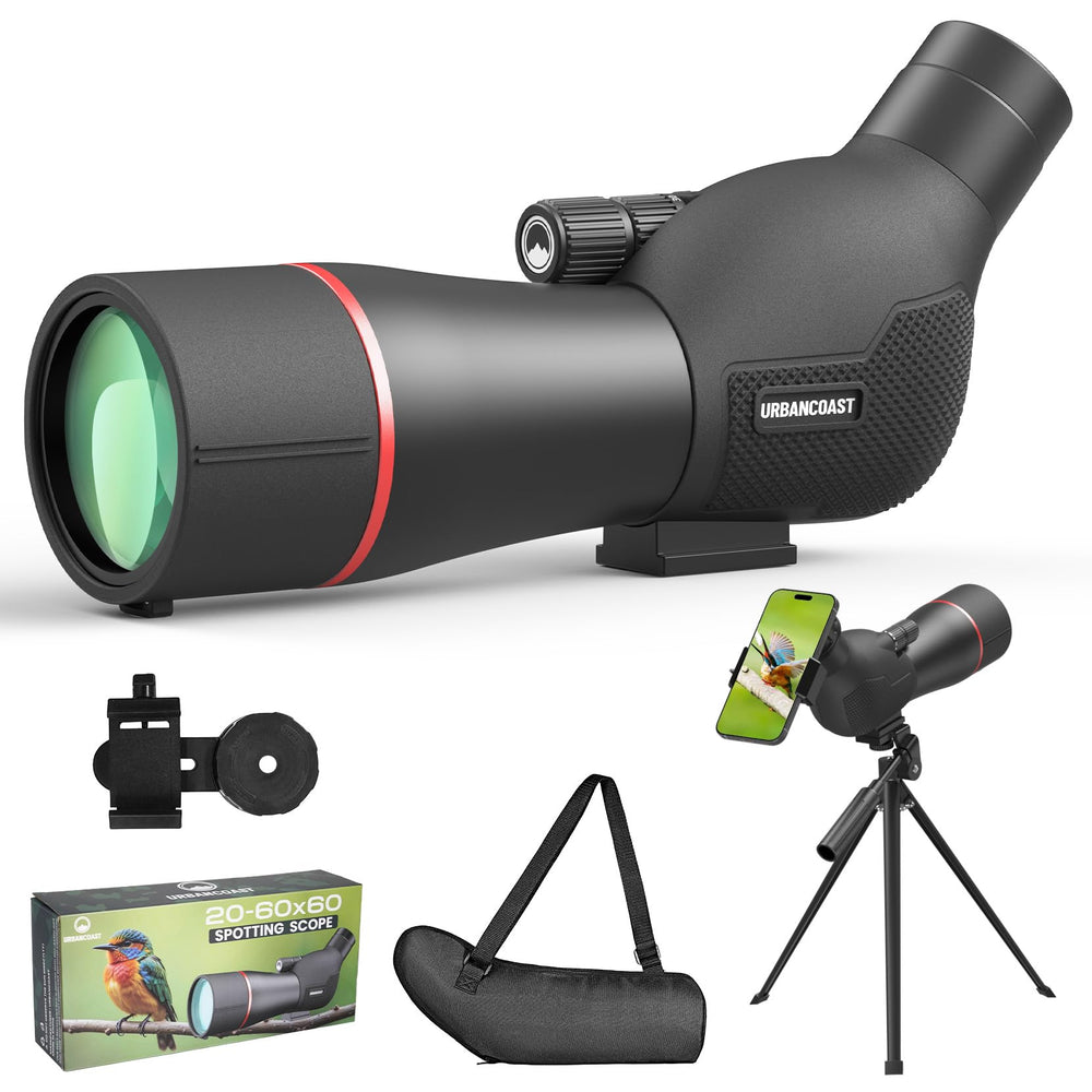 URBANCOAST spotting scope with 20-60x60mm lens for vibrant, detailed birding views