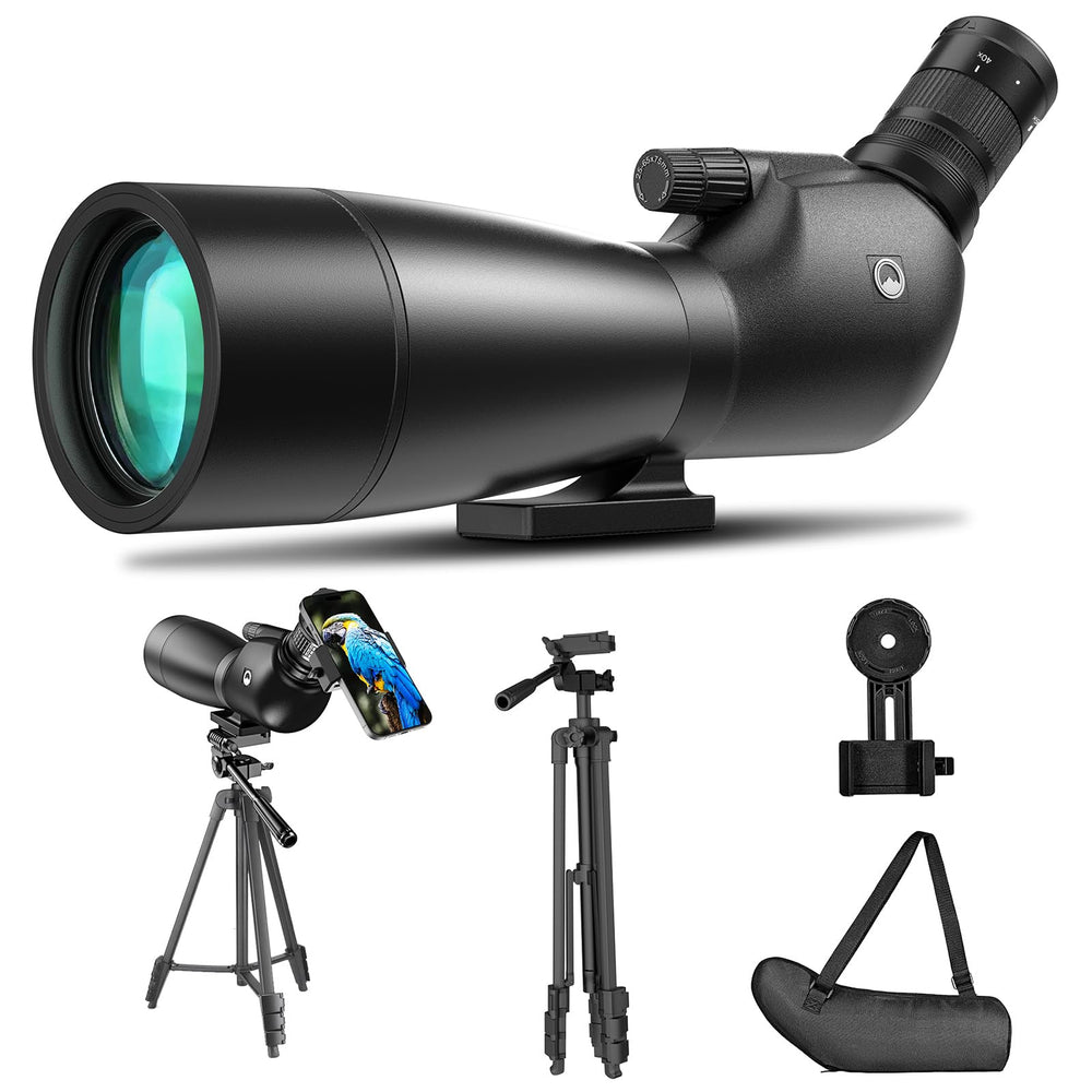 URBANCOAST spotting scope 25-65x75mm with tripod delivers bright long-distance views.