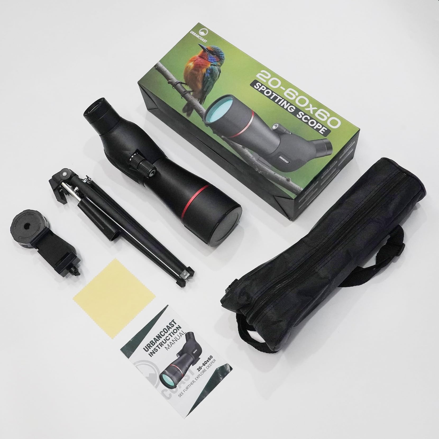 URBANCOAST spotting scope ox horn case protects gear between trips