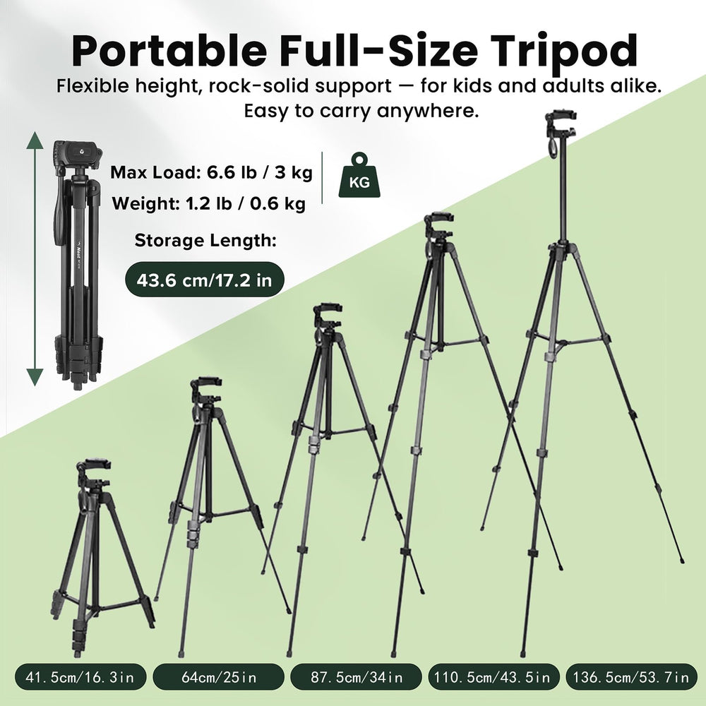 Compact spotting scope with phone adapter attached