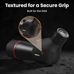 Retractable sunshade on Urbancoast spotting scope