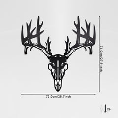 Urbraneco hunting decor display combines trophy aesthetics with practical gear storage.