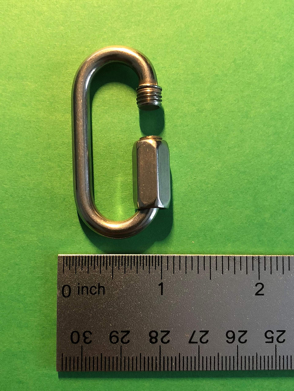 US Stainless 316 quick link with flat brushed finish emphasizes durability.