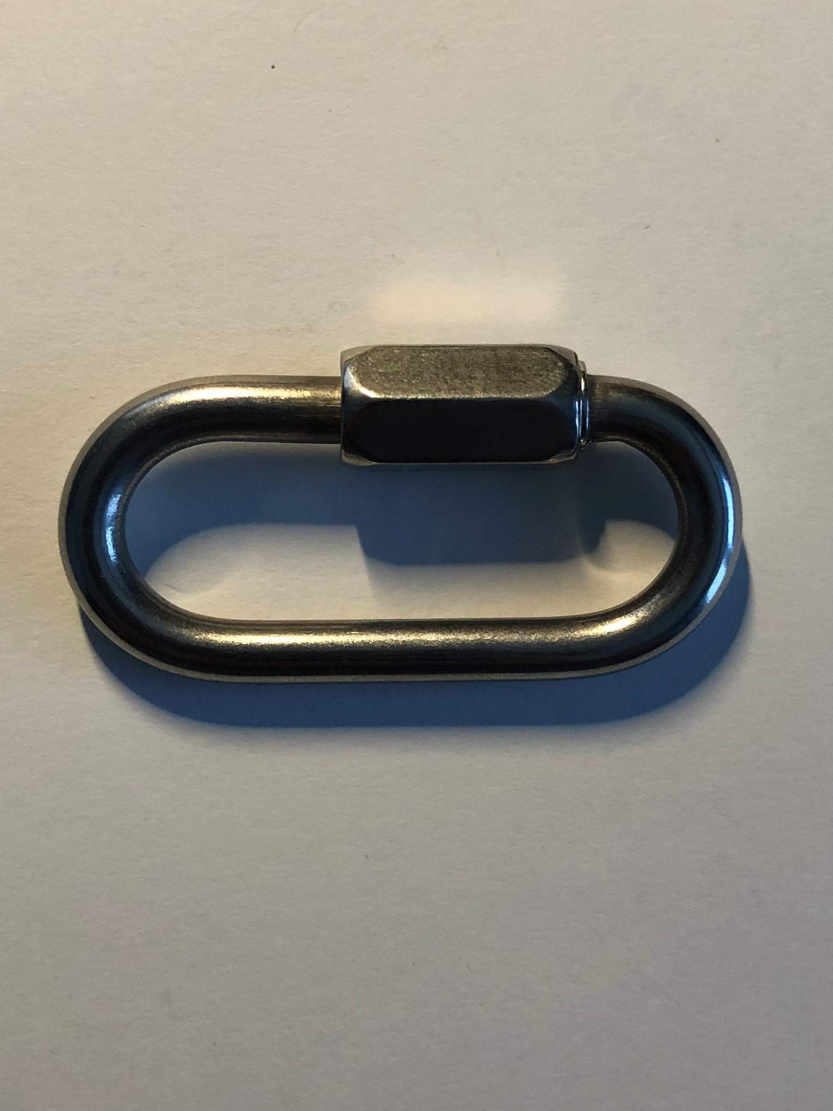 US Stainless 316 quick link on deck ready for secure connections.