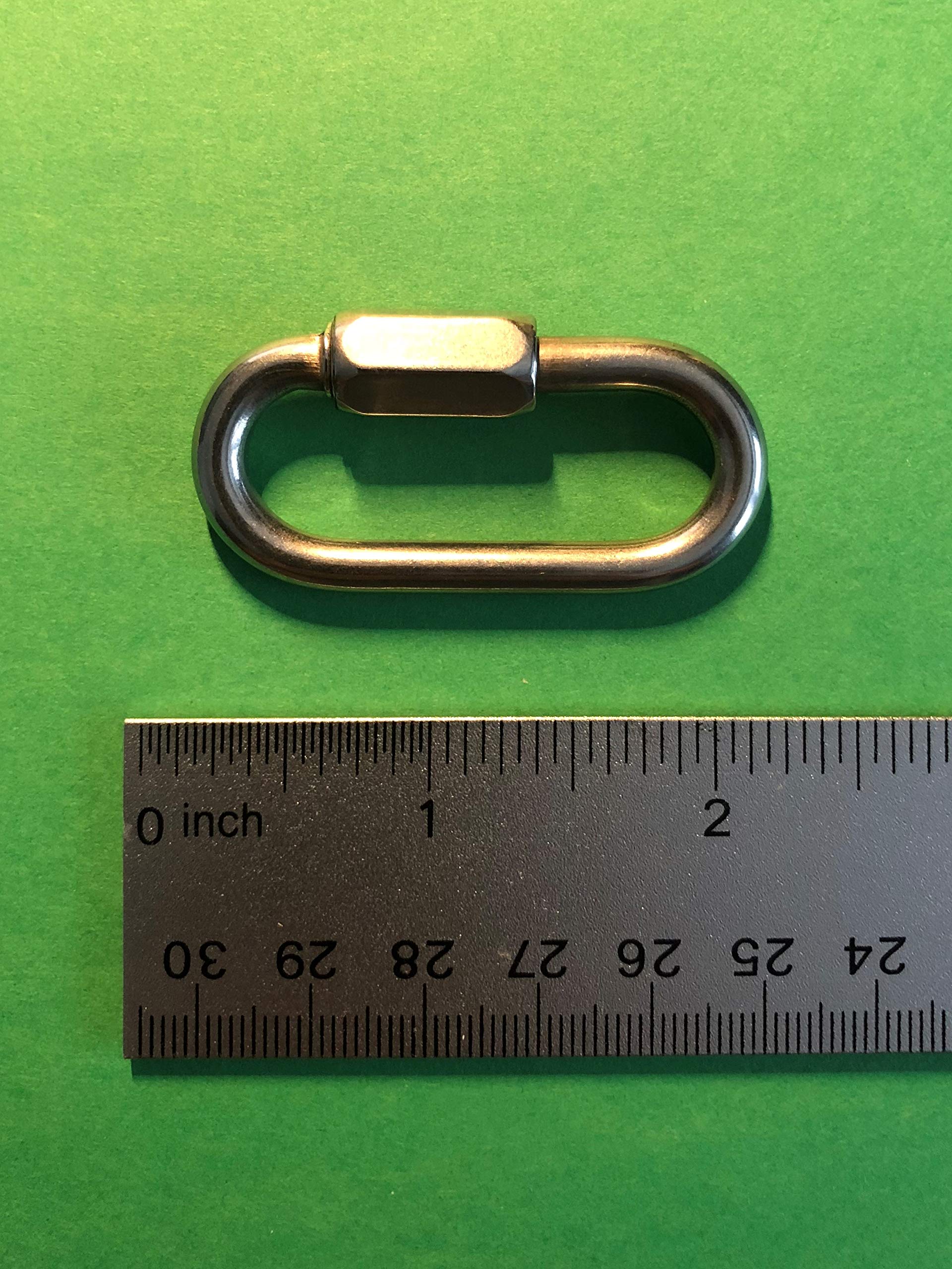 US Stainless 316 quick link sideview shows solid construction for reliable rigging.