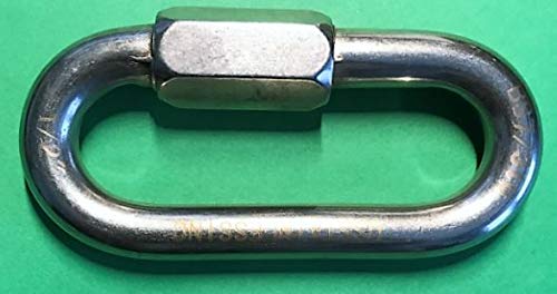 US Stainless 316 quick link half-inch laser etched quick inspection at a glance